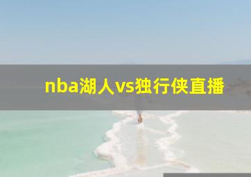 nba湖人vs独行侠直播