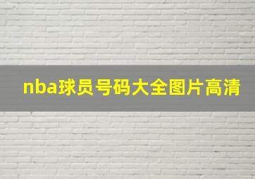 nba球员号码大全图片高清