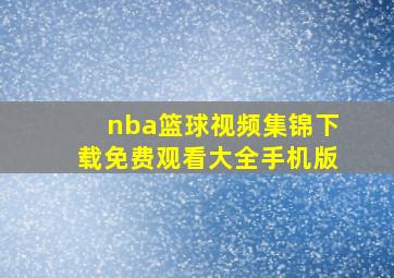 nba篮球视频集锦下载免费观看大全手机版