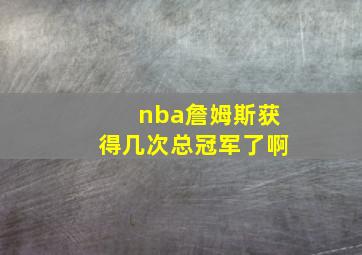 nba詹姆斯获得几次总冠军了啊