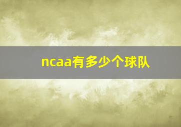 ncaa有多少个球队