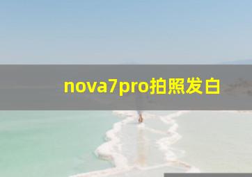 nova7pro拍照发白