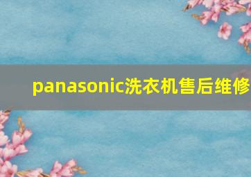 panasonic洗衣机售后维修