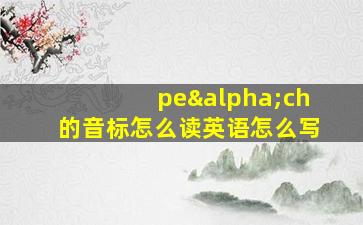 peαch的音标怎么读英语怎么写