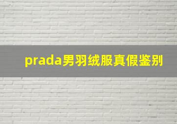 prada男羽绒服真假鉴别