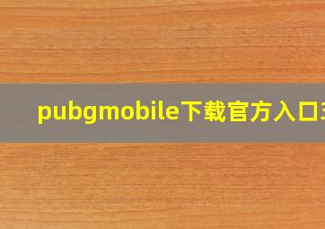 pubgmobile下载官方入口3.4