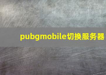 pubgmobile切换服务器