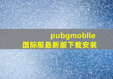 pubgmobile国际服最新版下载安装