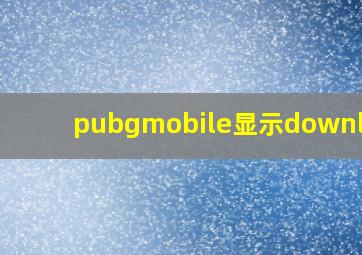 pubgmobile显示download