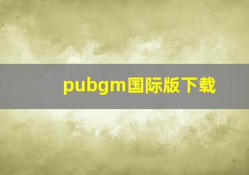 pubgm国际版下载