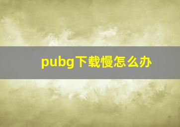 pubg下载慢怎么办