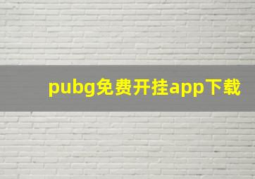 pubg免费开挂app下载