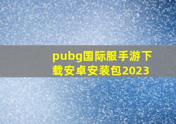 pubg国际服手游下载安卓安装包2023