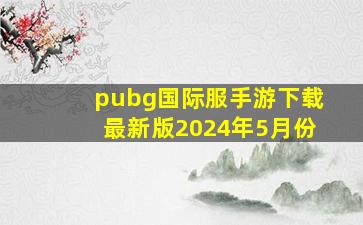 pubg国际服手游下载最新版2024年5月份