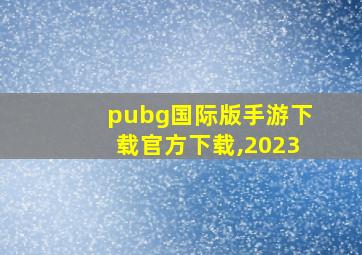 pubg国际版手游下载官方下载,2023