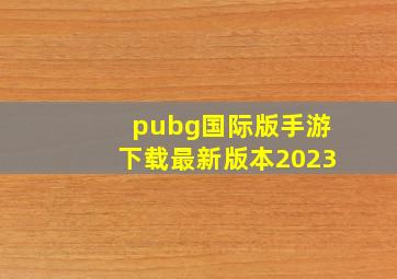 pubg国际版手游下载最新版本2023