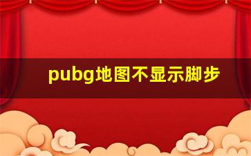 pubg地图不显示脚步