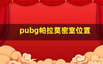 pubg帕拉莫密室位置