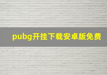 pubg开挂下载安卓版免费