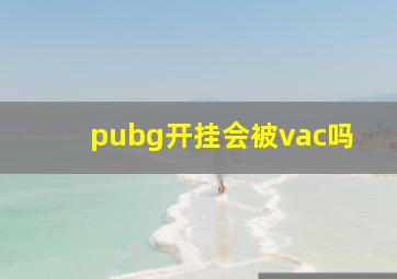 pubg开挂会被vac吗