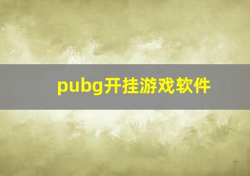 pubg开挂游戏软件