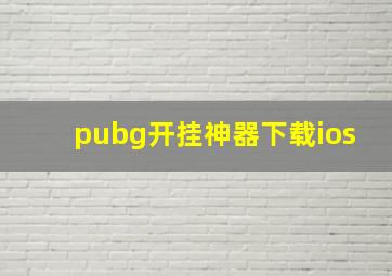 pubg开挂神器下载ios