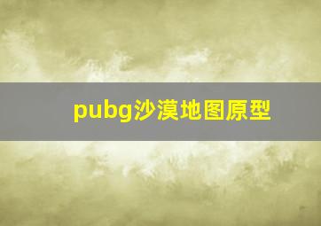 pubg沙漠地图原型