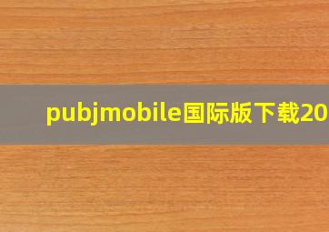 pubjmobile国际版下载2021