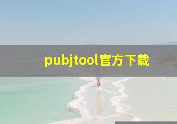 pubjtool官方下载