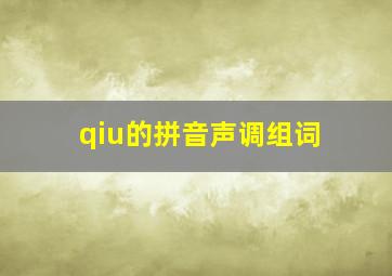 qiu的拼音声调组词