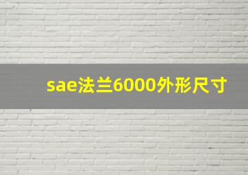 sae法兰6000外形尺寸