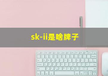 sk-ii是啥牌子