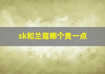 sk和兰蔻哪个贵一点