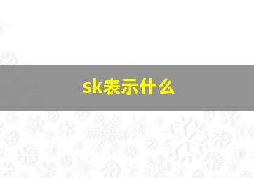 sk表示什么