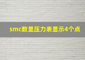 smc数显压力表显示4个点