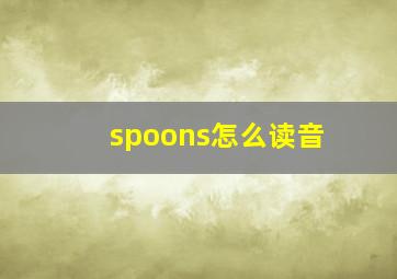 spoons怎么读音