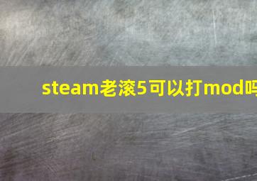 steam老滚5可以打mod吗