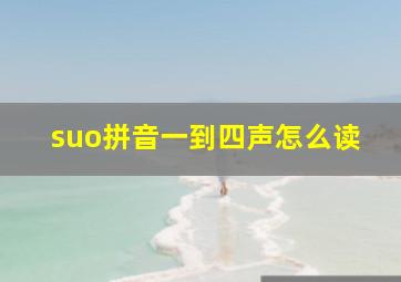 suo拼音一到四声怎么读