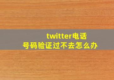 twitter电话号码验证过不去怎么办