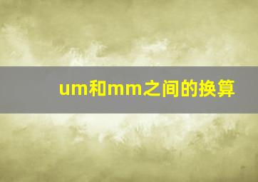 um和mm之间的换算