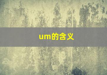 um的含义