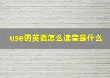 use的英语怎么读音是什么