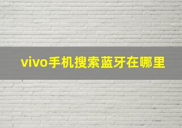 vivo手机搜索蓝牙在哪里