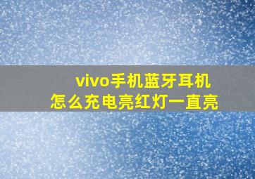 vivo手机蓝牙耳机怎么充电亮红灯一直亮