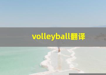 volleyball翻译