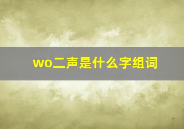 wo二声是什么字组词