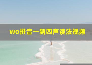 wo拼音一到四声读法视频