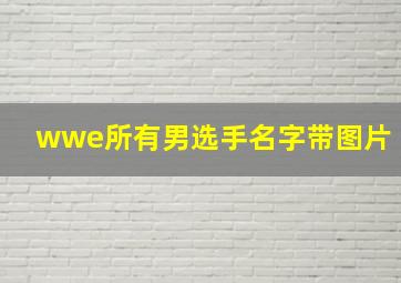 wwe所有男选手名字带图片