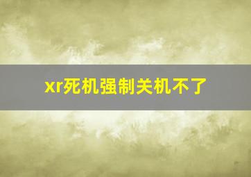 xr死机强制关机不了