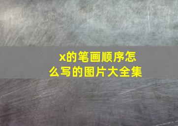 x的笔画顺序怎么写的图片大全集